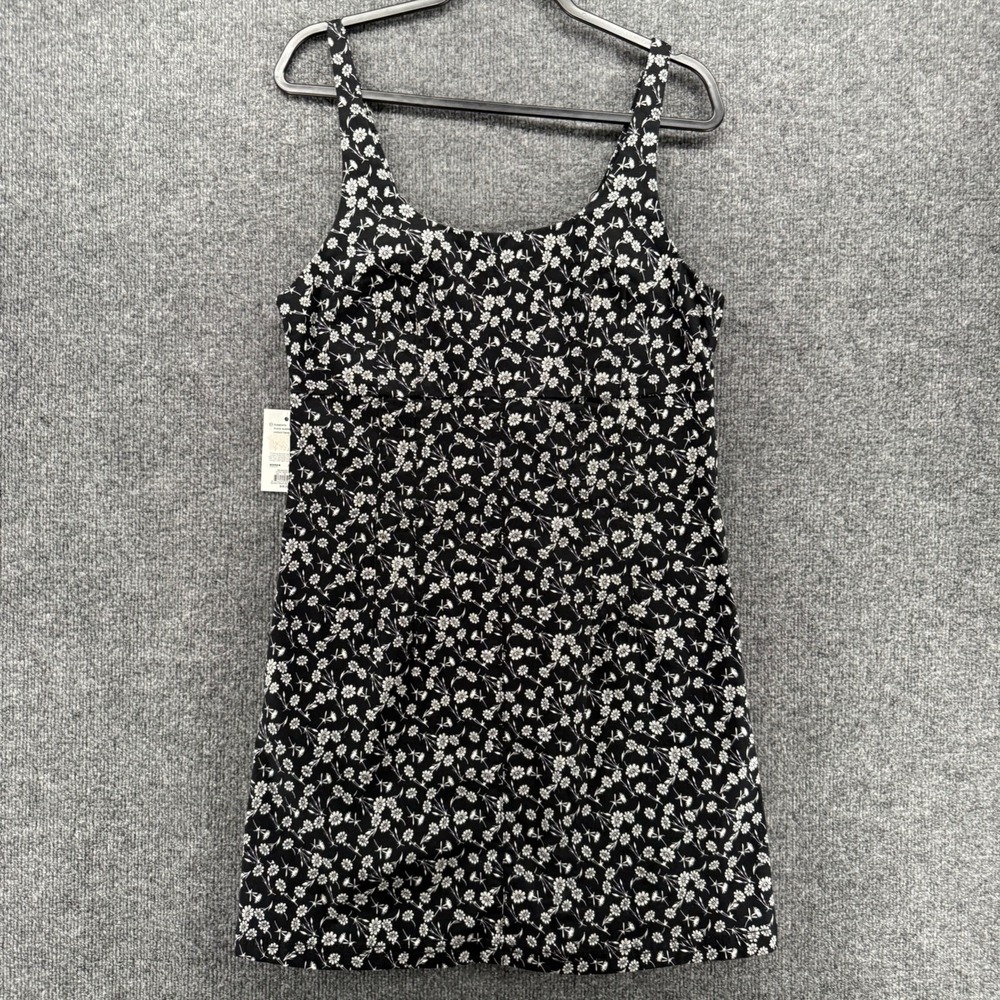 So Denim Dress‎ Womens L Black Floral Mini Casual Western Farm Boho Cottagecore